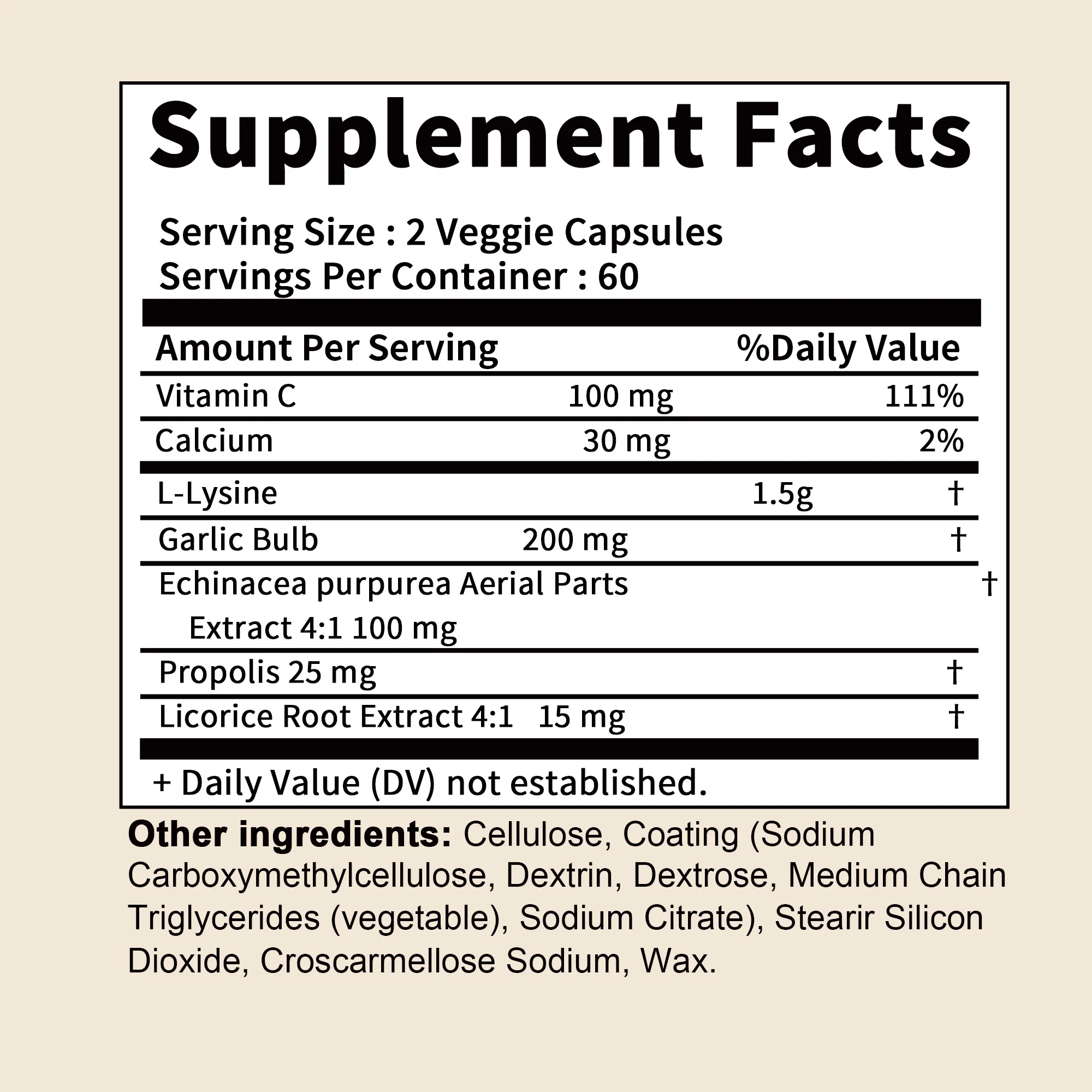كبسولات ليسين فائقة ، دعم المناعة ، العناية بالفم ، مضادات الأكسدة ، مع فيتامين C ، الشينيا ، عرق السوس ، كبسولات