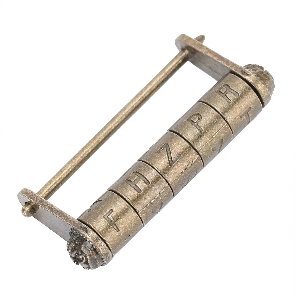 Antique Vintage Combination Padlock Decorative Zinc magnesium alloy Password Door Lock Alphabet Code Lock Drawer