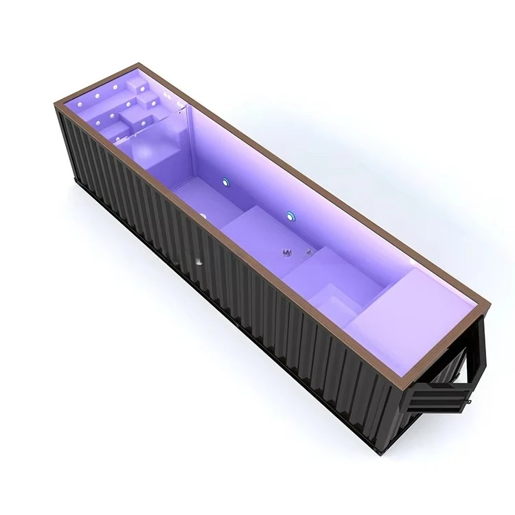 Insulated Prefab Container Pool Outdoor Backyard Smart Control Heated Above Ground Pool