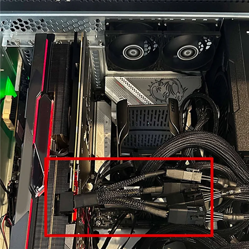 1 шт. 4X8-контактный PCI-E на 16-контактный (12 + 4) разъем PCI-E 5.0 12VHPWR, графический процессор 90 градусов, серия RTX4090 RTX4080 P8X3 до 16PIN-B