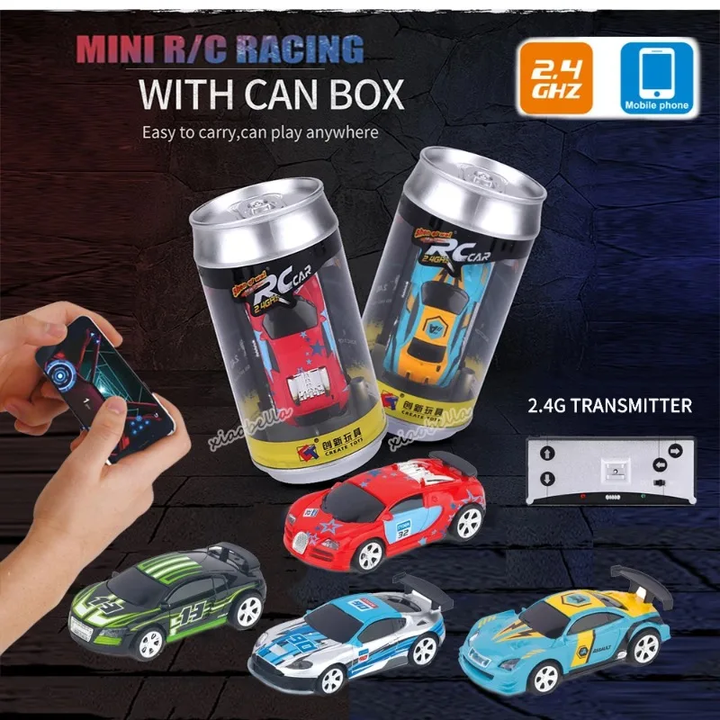 1:58 Fernbedienung MINI RC Auto Batteriebetriebene Rennwagen PVC Dosen Pack Maschine Drift-Buggy Bluetooth funkgesteuertes Spielzeug Kind