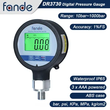 Fandesensor nouveau manomètre pour eau hydraulique Air oxygène précision 1% FS étanche IP65 diamètre 80mm