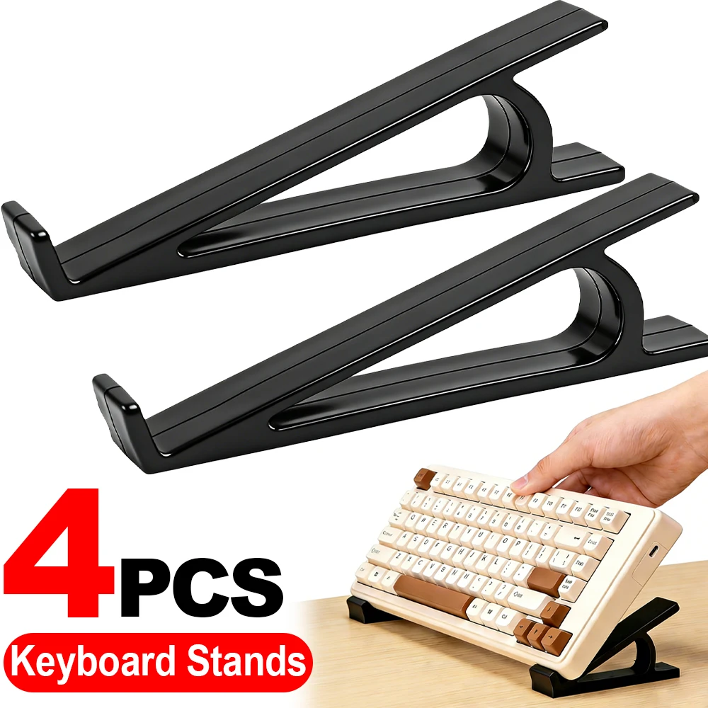 4PACK Portable Keyboard Elevated Stand Raised Angle Portable Computer Keyboards Riser Holder Desktop Laptop Tablet Stands