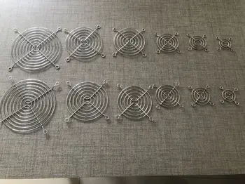 2pc銀色金属ワイヤ指ガード40ミリメートル50ミリメートル60ミリメートルcpuファンdcファングリルガードプロテクターニッケルメッキ金属メッシュ