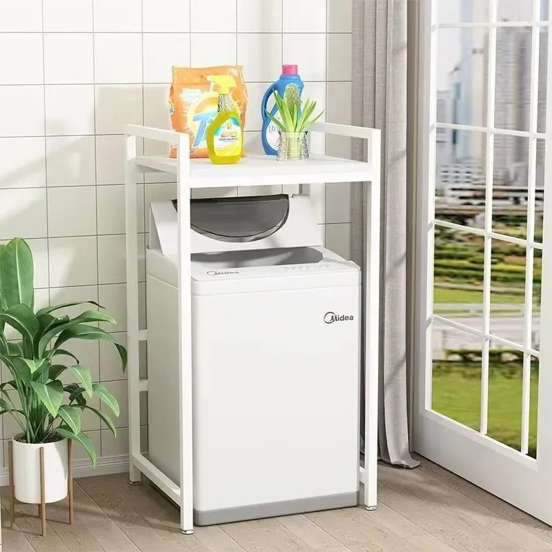 Washing machine rack vertical flip drum floor-to-ceiling balcony bathroom storage single-layer rack
