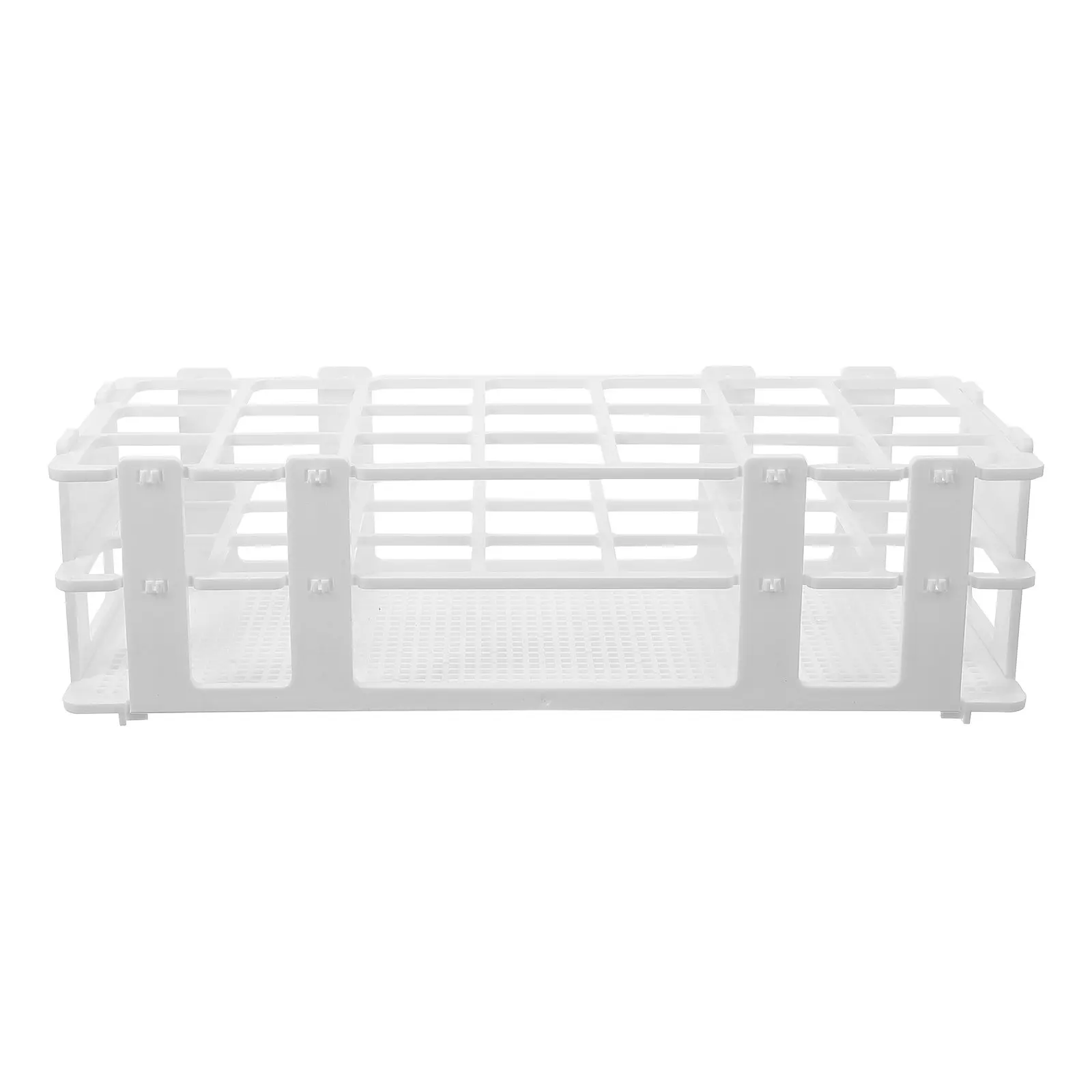 Hydroponic Planter Tube Rack Plastic Glass Tube Stand with Porous Design Smooth Edges Easy-Clean Display Holder for Water Plant