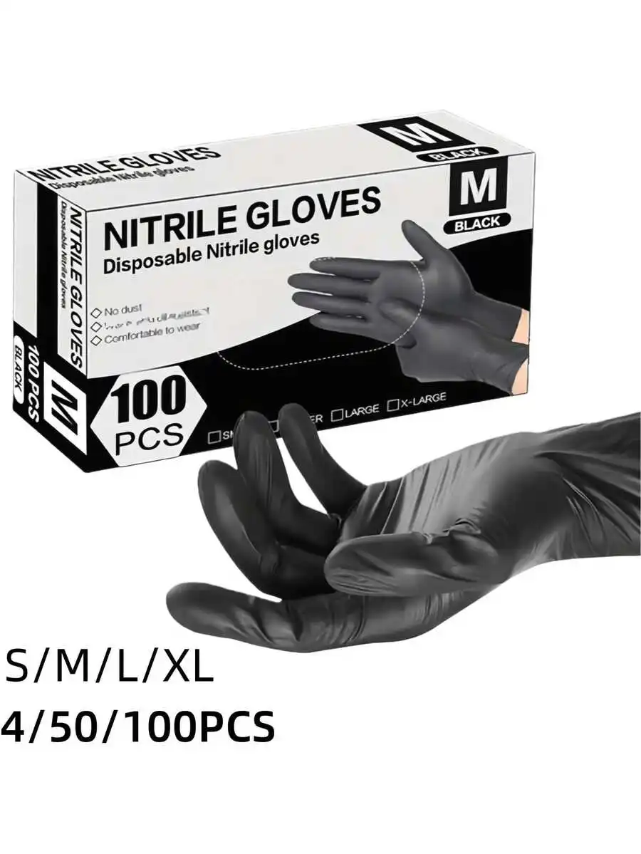 

100pcs Disposable Pink Nitrile Gloves, Durable, Waterproof, Durable Gloves, Suitable For Kitchen, Tattoo Shop, Hair Salon, Pet Grooming Shop, Nail Salon And Home Cleaning. Made Of High-Quality Nitrile Material, Comfortable To Wear, Suitable For Home And P