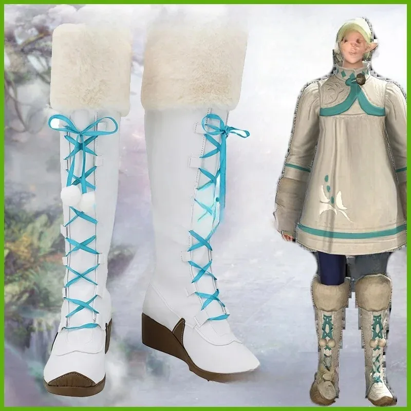 

2025 11 игра Final Fantasy FF14 Rielle обувь для косплея ботинки реквизит Хэллоуин вечерние ролевые игры на заказ Aksesori