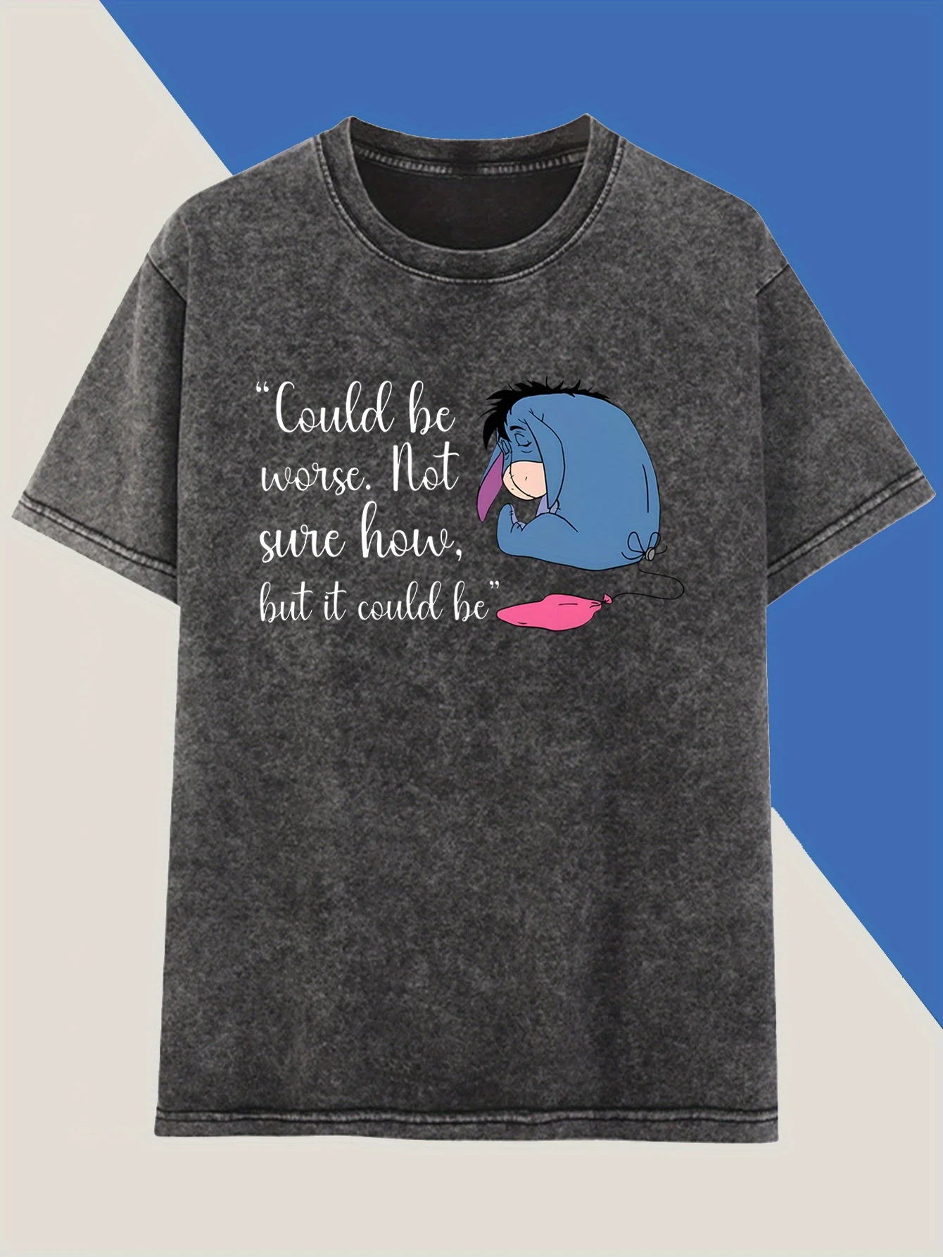 

Повседневная футболка из чистого хлопка с мультяшным принтом в стиле ретро для мужчин и женщин Disney Yi'er, топ с короткими рукавами