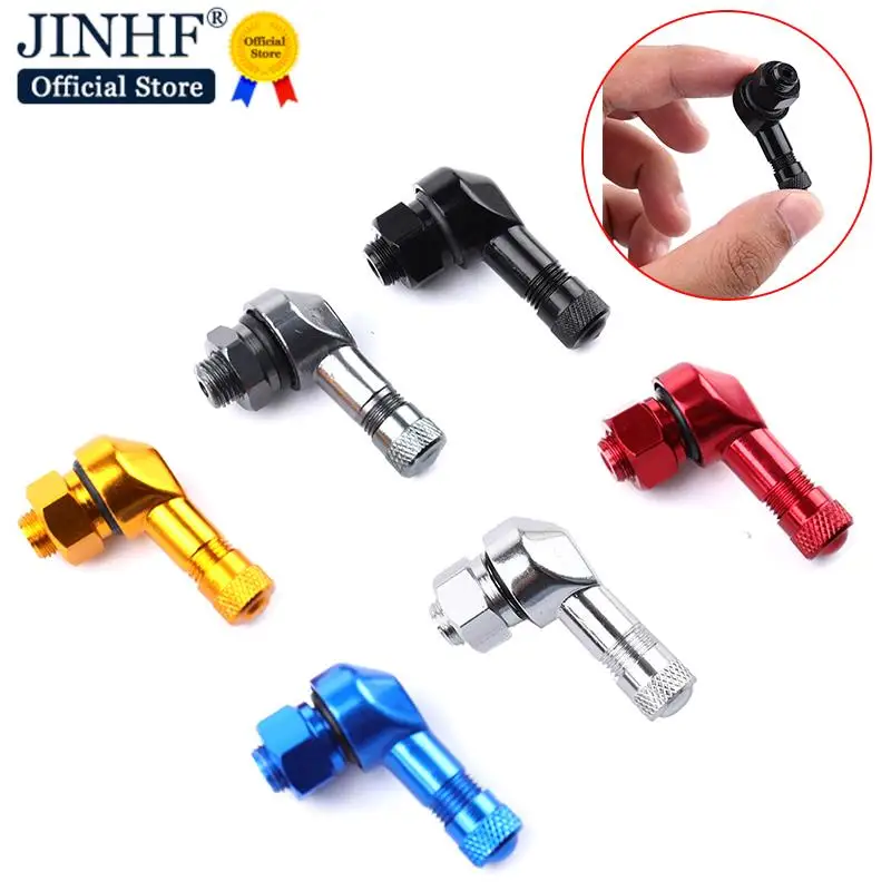 1Pc Motorcycle Rim Tire Accessories Wheels Spare Parts Metal Valve Elbow 90 Degree Angle Motorbike Wheel Tire Valve Stems Part