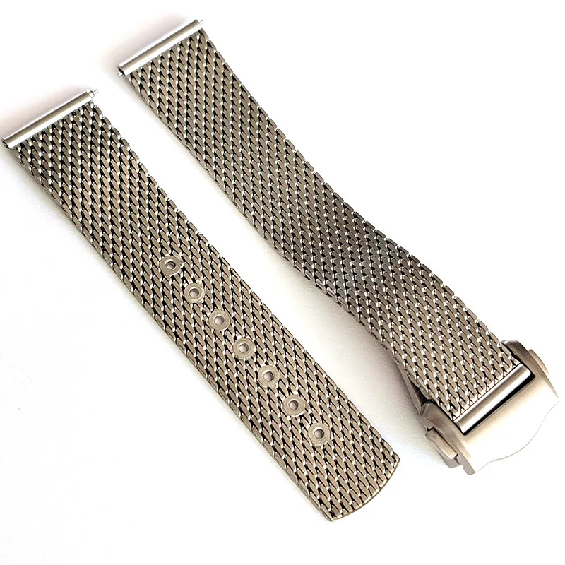 20mm Milanese Mesh 316L Stainless Steel Bracelet For OMEGA Seamaster 300 No Time To Die 007 Quick Release Watch Strap Metal Band