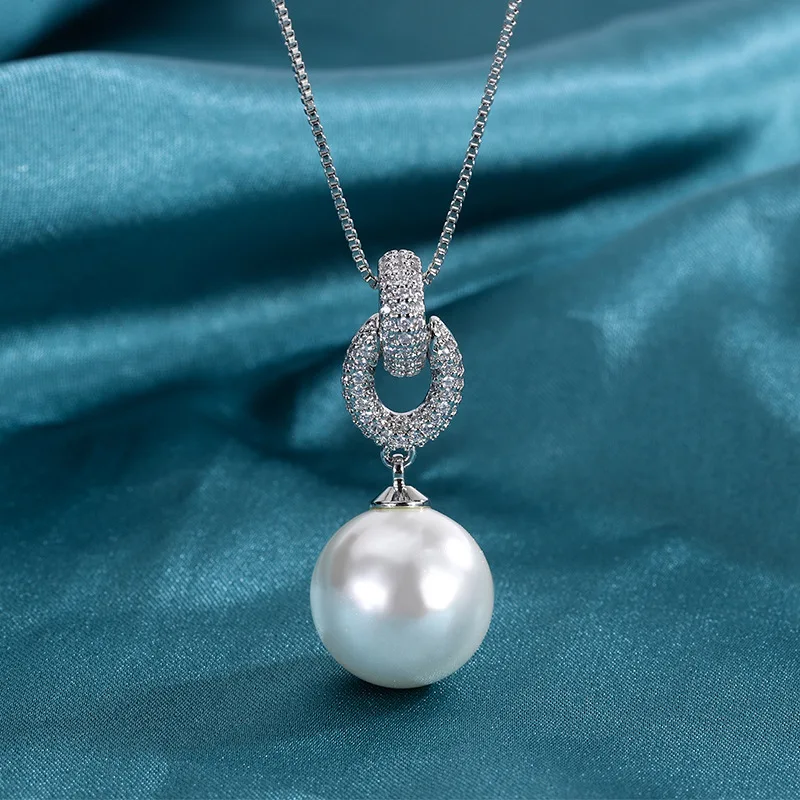 

Australian Mother-of-Pearl Pearl Pendant Necklace for Women, Australian White Pearl, Tahitian Pearl Necklace for Women
