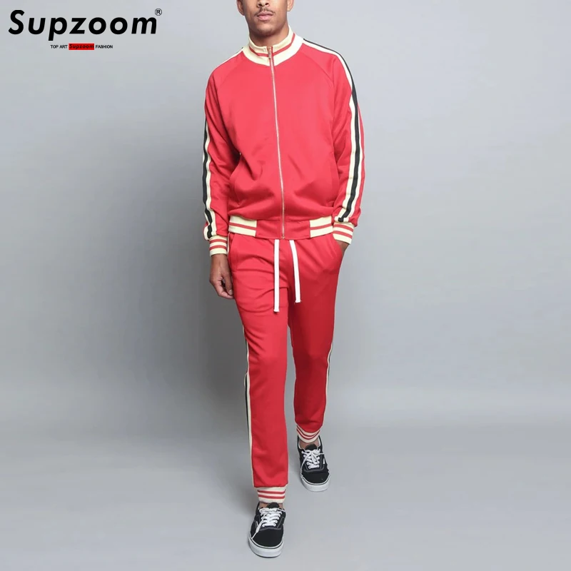 Supzoom มาใหม่แฟชั่น Leisure Uniform ฤดูใบไม้ร่วงและฤดูหนาว Casual กีฬารองเท้าวิ่งกีฬาผู้ชายชุด