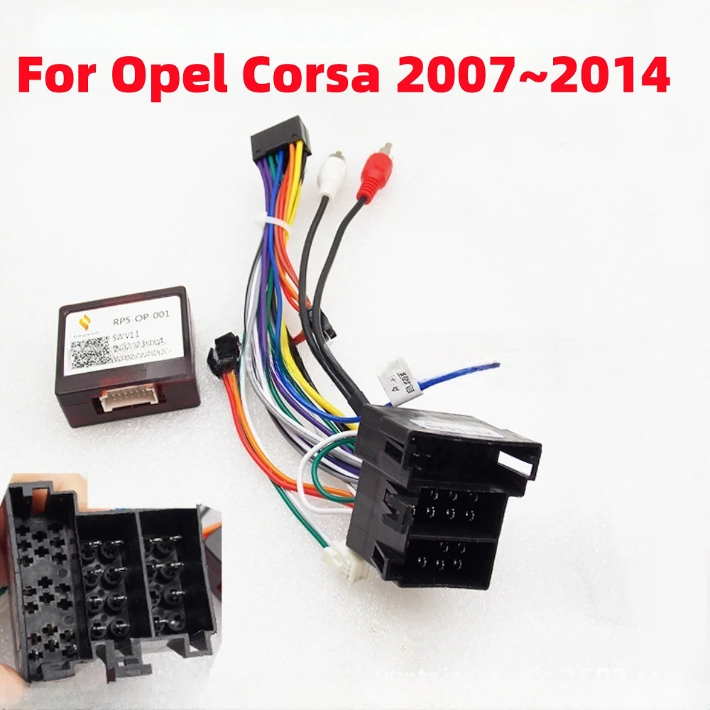 Car 16 Pin Wiring Harness Canbus Box RP5-OP- 001 For Opel Corsa 2007~2014 Android Audio Aftermarket Stereo Installation Wire