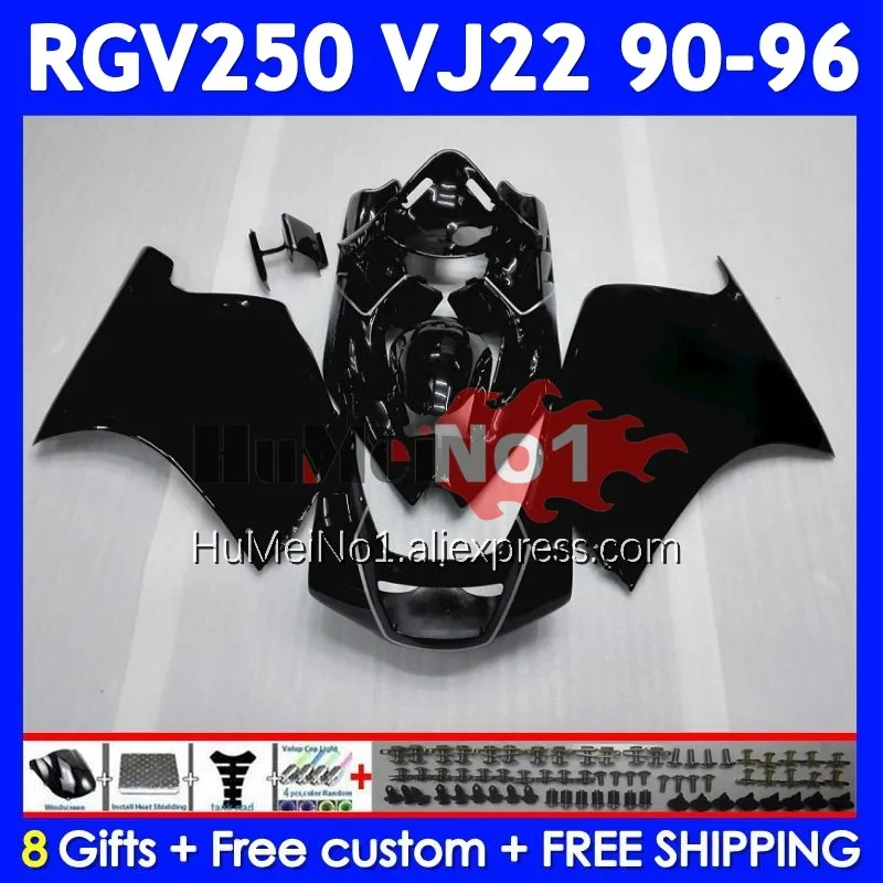 RGV250 For SUZUKI SAPC Glossy black RGV-250 VJ22 109No.1 RGV 250 90 91 92 93 94 95 96 1990 1991 1992 1993 1994 1995 1996 Fairing