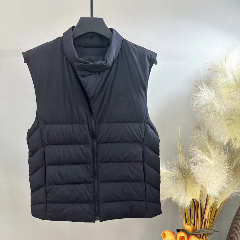 2025 Winter Golf Clothing Men's Golf Sports Warm Stand Up Collar Zipper Sleeveless Down Vest Coat