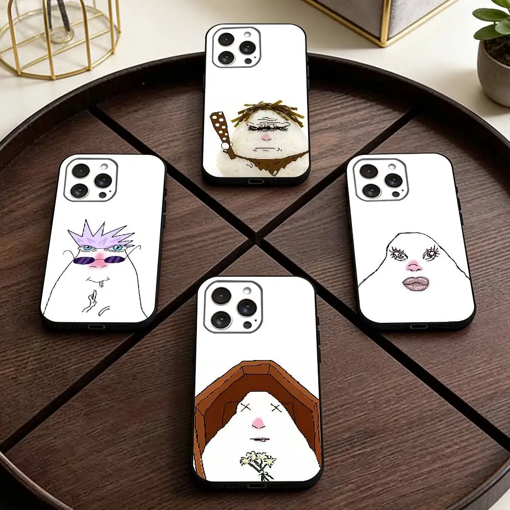 

Hamster Caveman Phone Case For iPhone 17,16,15,14,13,12,11 Plus,Pro Max,XS,Soft Silicone Black Cover