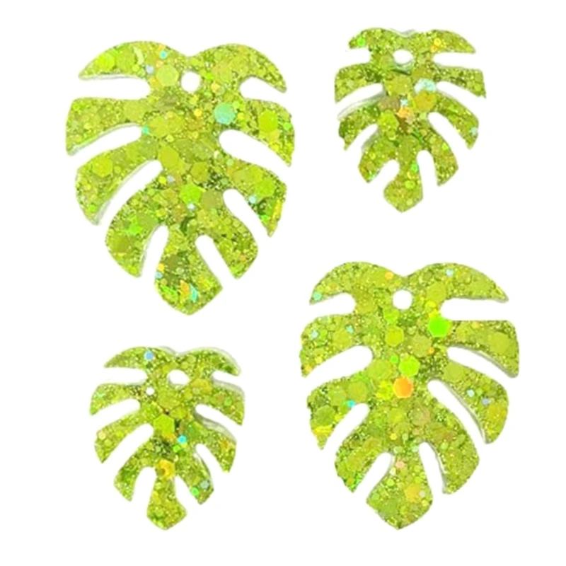 Monstera Deliciosa Geometry Earrings Silicone Molds Suitable for Epoxy Resin Diy Crafts Ornament Pendant Keychain Making