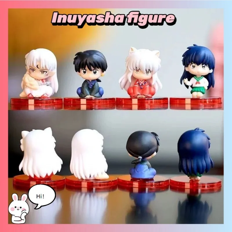 Q version Cute Inuyasha figure decoration blind box Sesshomaru Kagome model new sitting figure Gifts suitable for all ages
