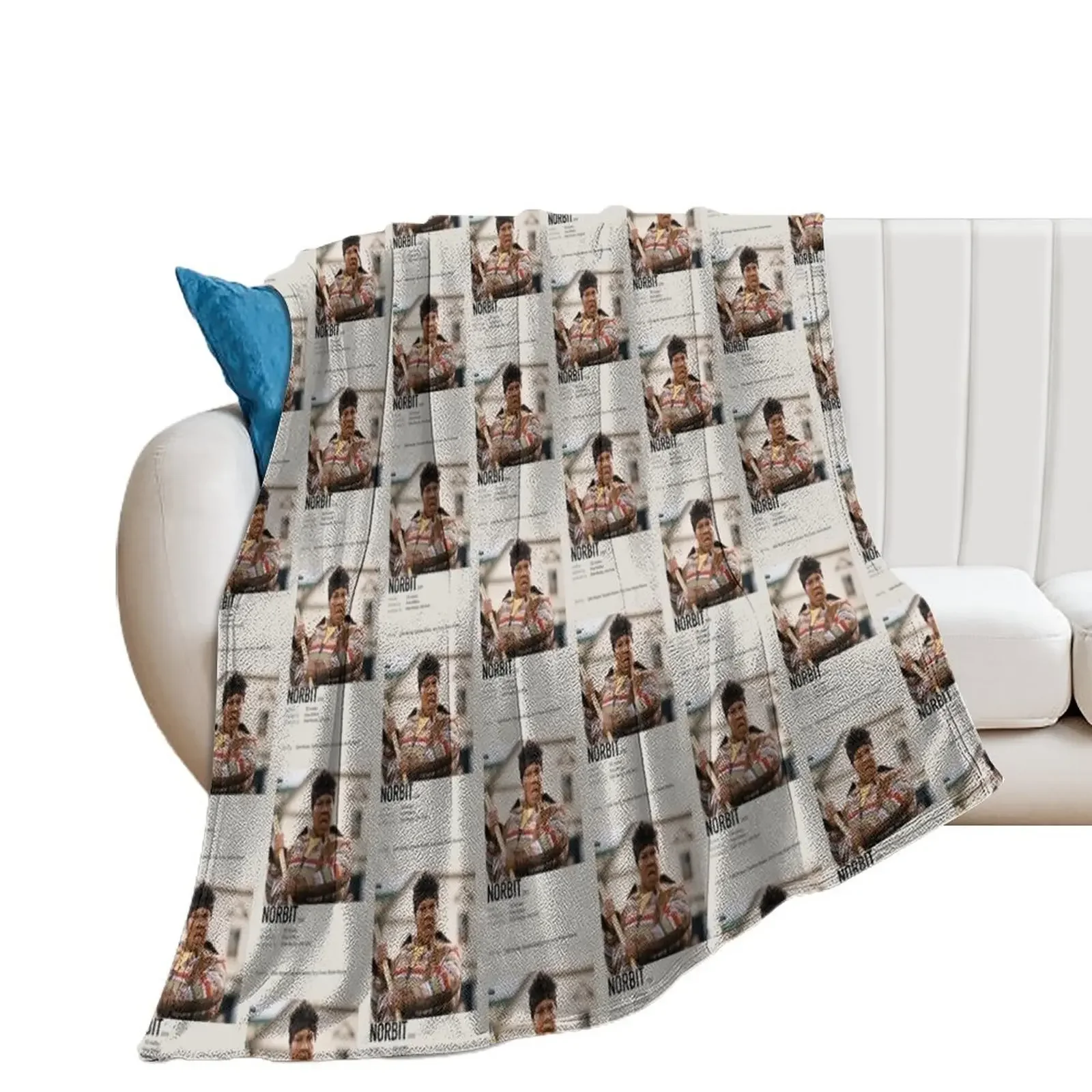 Norbit Movie Sticker Throw Blanket Bed Fashionable Large Shaggy Moving Blankets