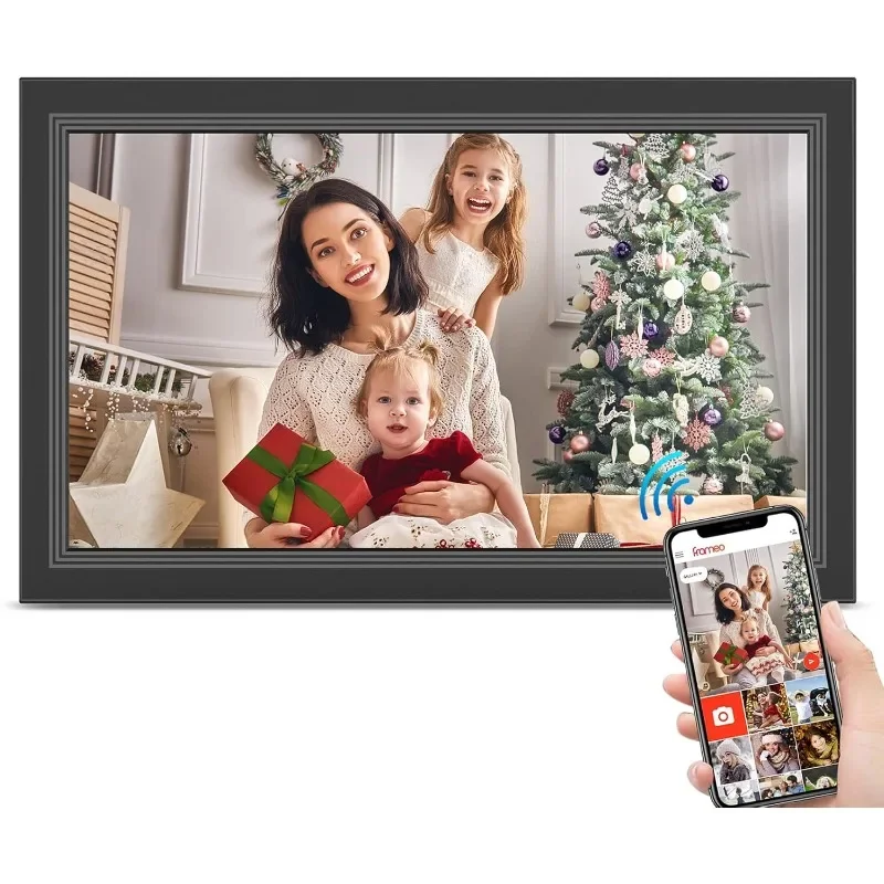 FRAMEO Digital Picture Frame- 15.6inch Digital Photo Frame with 1920 * 1080 IPS Touch Screen HD Disply,Built-in 32GB Storage