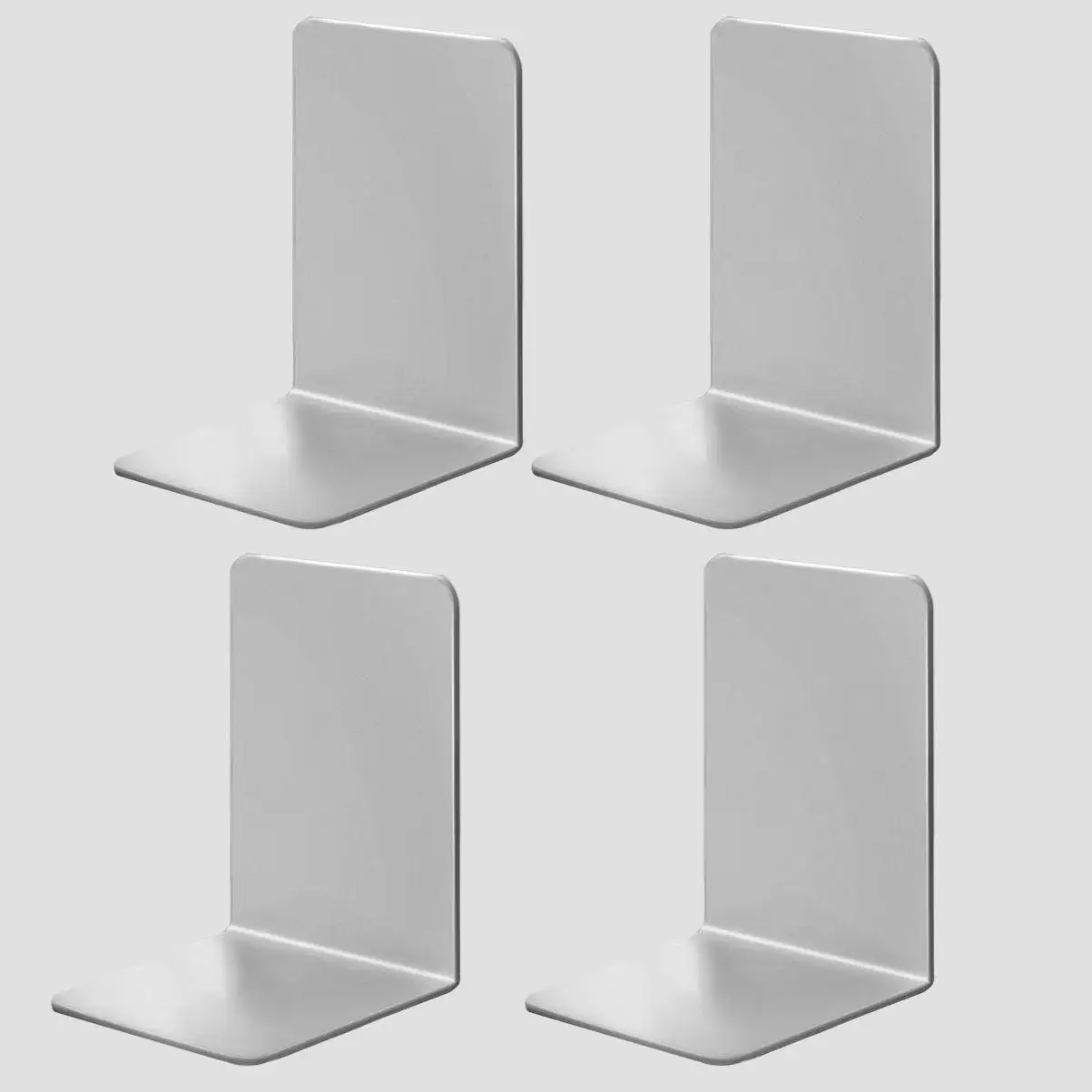 8-delige boekensteunen, doorzichtige boekensteunen voor planken, zware boekensteunen en desktop-organizer, boekenstopper voor boeken/films/cd