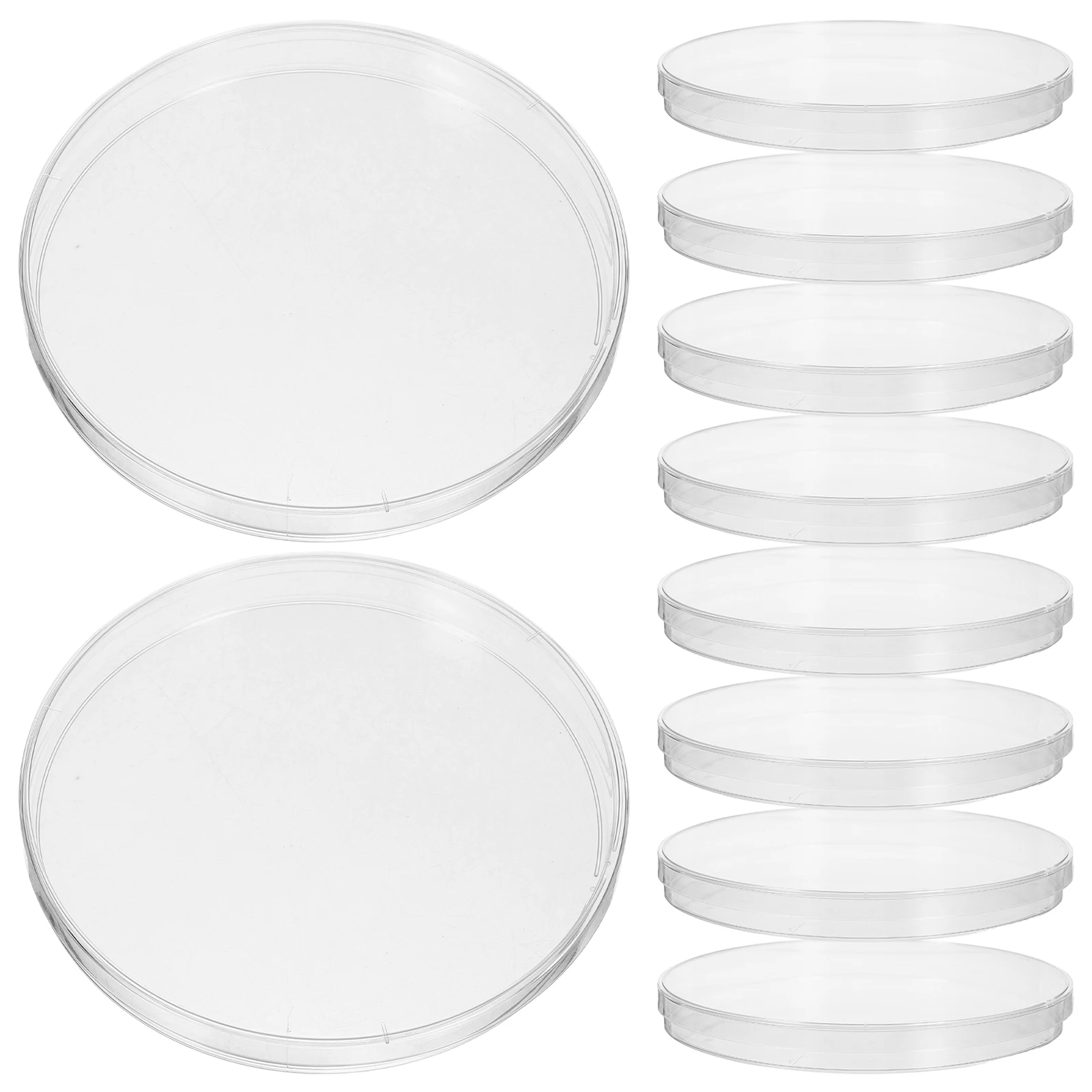 

10Pcs Lab Petri Dishes Plastic Clear 14.3cm Diameter 1.6cm Deep Sterile Culture Plates for Agar Cell Dishes