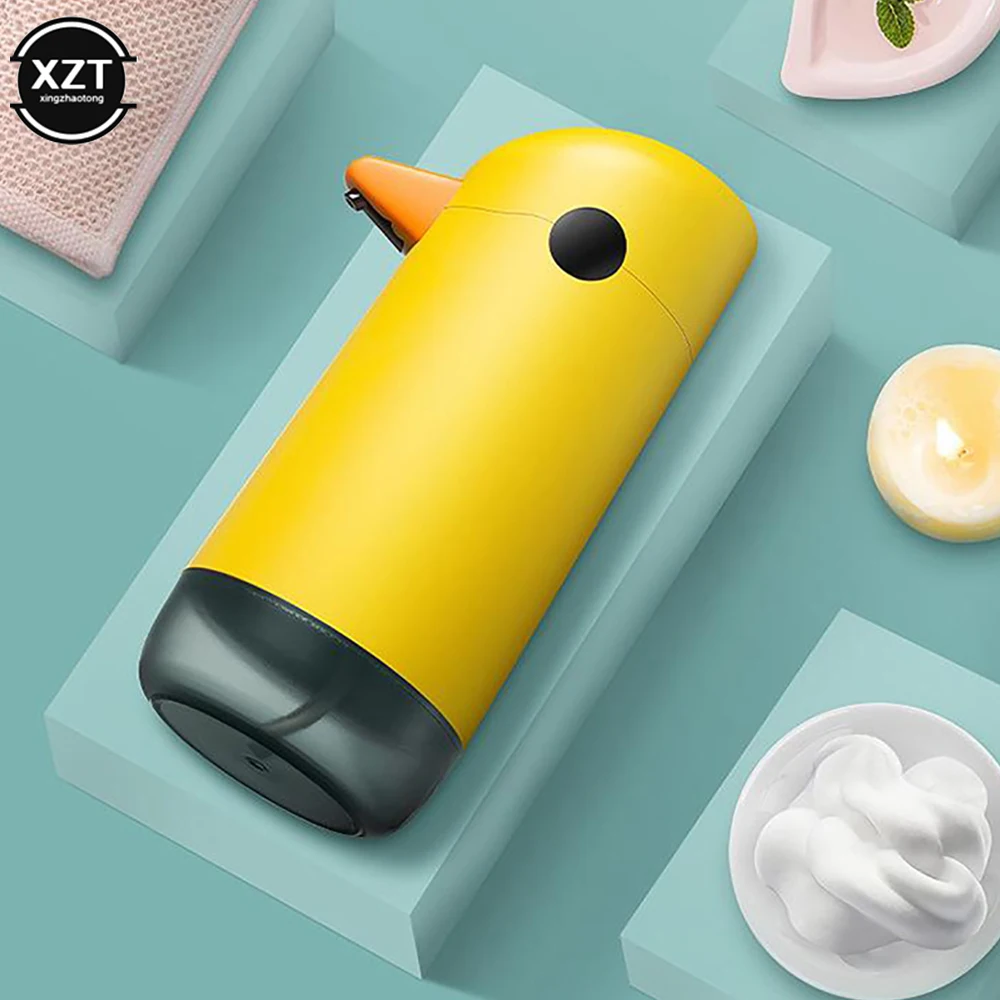 Touchless Automatic Soap Foam Dispenser for Kids Cute Little Yellow Duck Touchless intelligent Induction for Home Bathroom