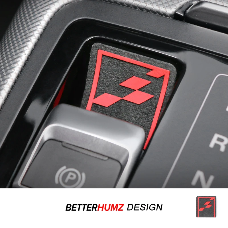Para Audi A6 C7 A7 4G8 2012-2018 hecho de Alcantara consola central embellecedor de sujeción de freno pegatina antiarañazos accesorios de Interior de coche