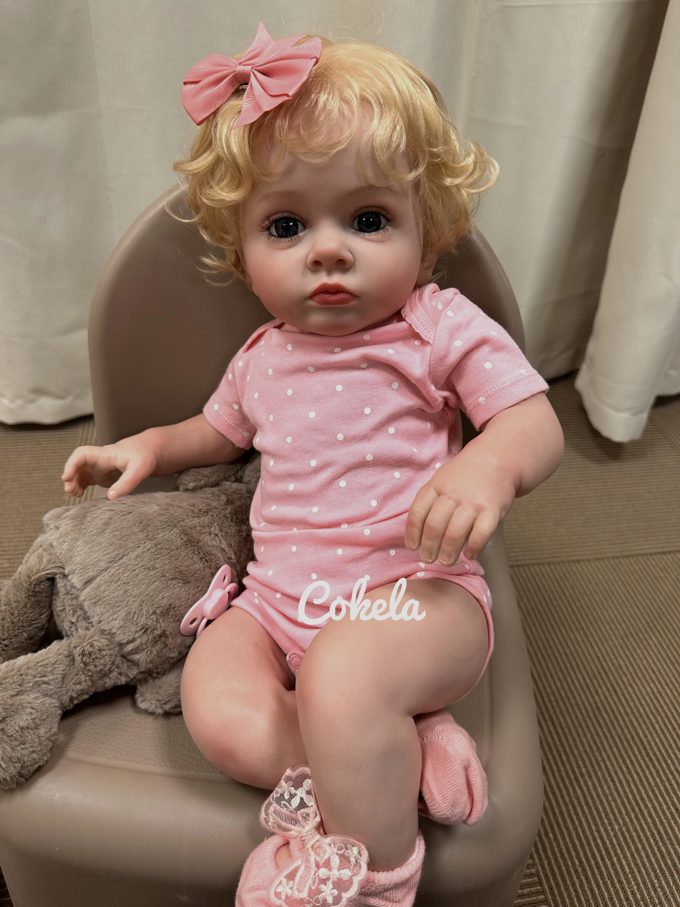 

Cokela Doll 60CM/24inch 3D-Paint Skin Cloth Body Silicone Reborn Doll Unisex