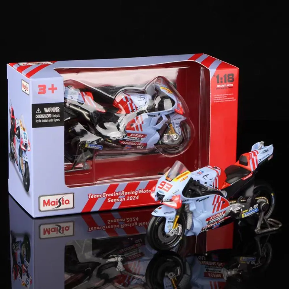 

Maisto 1:18 Ducati 73 Alex Márquez 93 Marc Márquez Team Gresini Racing MotoGP 2024 Alloy Diecast Vehicle Model Collectible