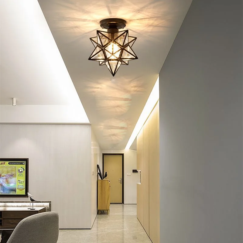 Five pointed star ceiling light, modern and simple creative balcony corridor light, entrance entrance fashion, internet celebrit