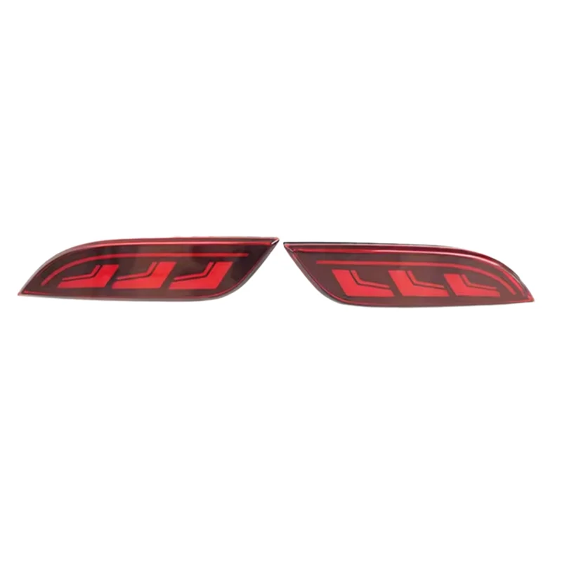 Car For  Spark 2010-2015 LED Rear Bumper Lights Dynamic Turn Signal Brake Light Reflector Light-A28K