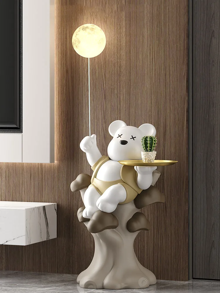 Sculpture Cute Bear Floor Statue,Money Bank,Living Room,TV Cabinet,Sofa Side Storage,Tea Table,Decorative Gifts Customized