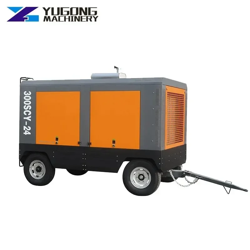 5-160KW 500 Litre 10 Bar Industrial Air Compressor with Air Tank Air-compressor Drlling Air Compressor Factory For Sale