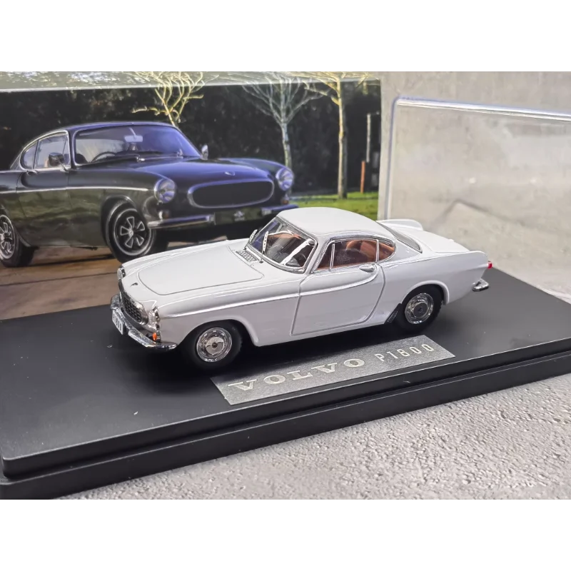 Diecast VOLVO 1/43 Scale P1800 World Record Holder Alloy Car Model Collectible Toy Gift Souvenir Display Ornament