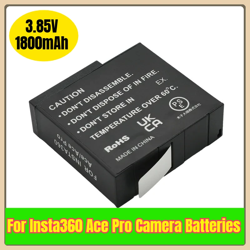

Аккумуляторы для камеры 3,85 В, 1800 мАч для Insta360 Ace Pro