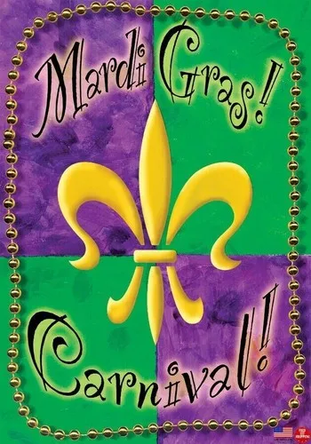 New Orleans Louisiana Flag Polyester 3 x 5 Banner 3x5 Mardi Gras Fleur de Lis OOV IIC