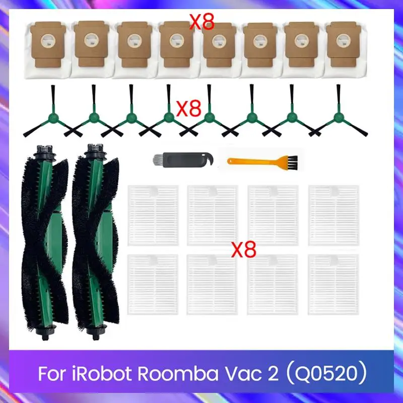 

AD24 Main Side Brush Hepa Filters Dust Bags Forirobot Roomba Combo Essential Vac 2 Q052 Vacuum Cleaner Replacement Parts