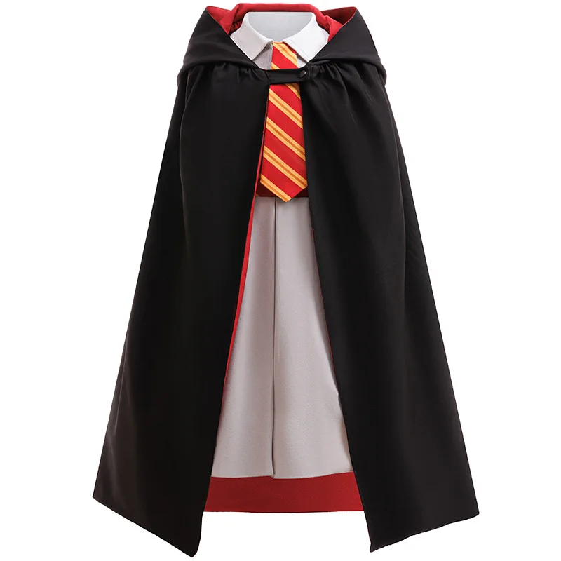Girls Halloween Christmas Dress Cloak glasses socks 4pcs Girls Cosplay Costume Carnival Party Dress Children Kids Clothing Vest
