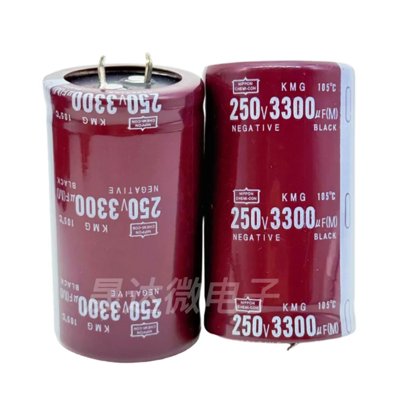 1-10pcs 250V 3300uF 35x50mm Aluminum Electrolytic Capacitor 105°C 200V 3300uF for Sewing Machine Wire Cutting Welding Machine