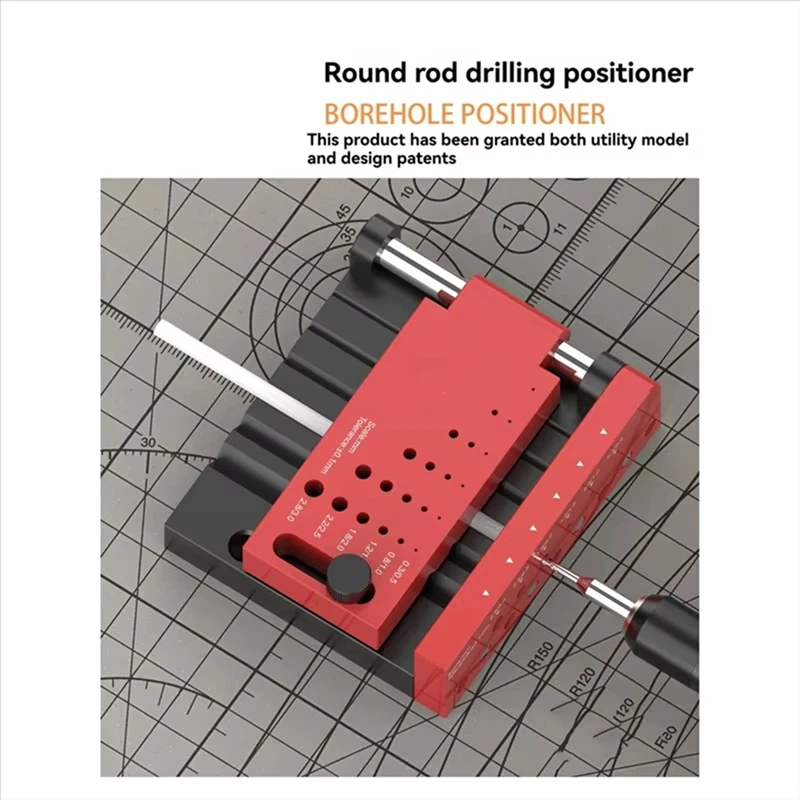 Borehole Positioner Drilling for Scale Model Building Round Rod Center Locator-A56M