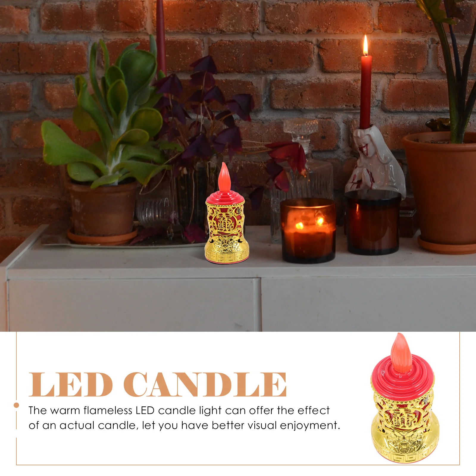 

Simulation Reusable LED Light Flameless Decorative Electronic Sacrifice Light for Garden Wedding Party and Home