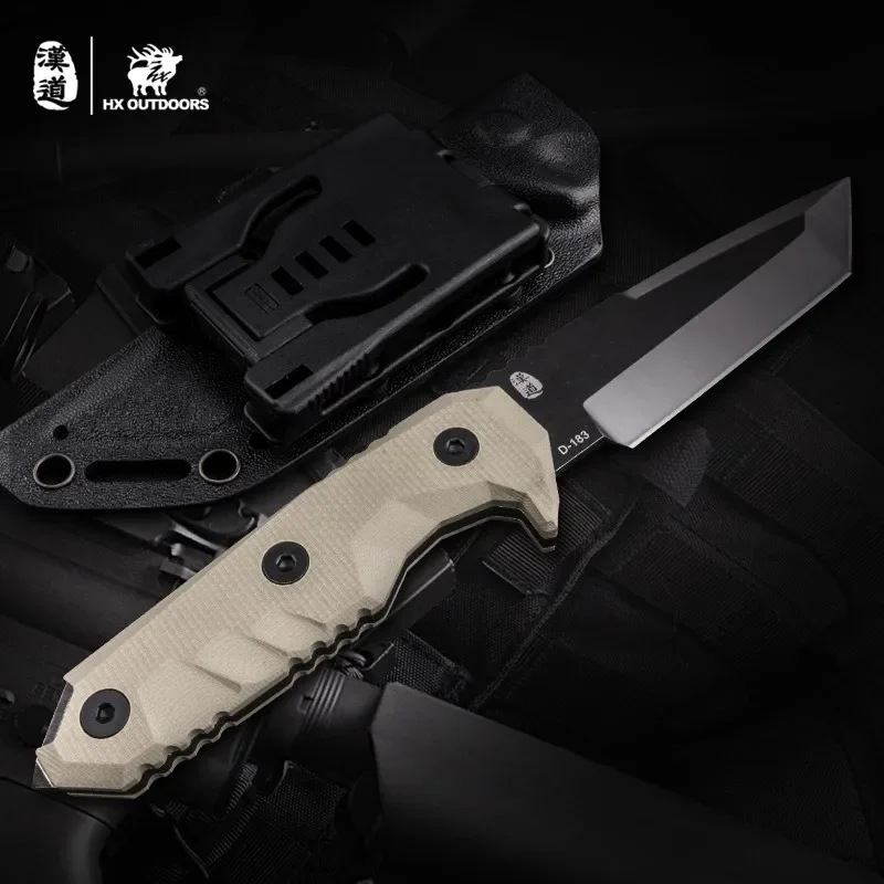 HX OUTDOORS Snipers 7Cr17Mov Stainless Steel Fixed Blade Camping Hunting Survival Knife Outdoor Tools 59HRC Tactical Knives