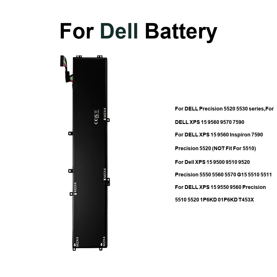 

69KF2 6GTPY 4GVGH Battery For Dell Precision 5550 5560 5520 5530 5535 5540 Xps 15 9500 9510 9520 9560 7590 9570 5510 5511 9550