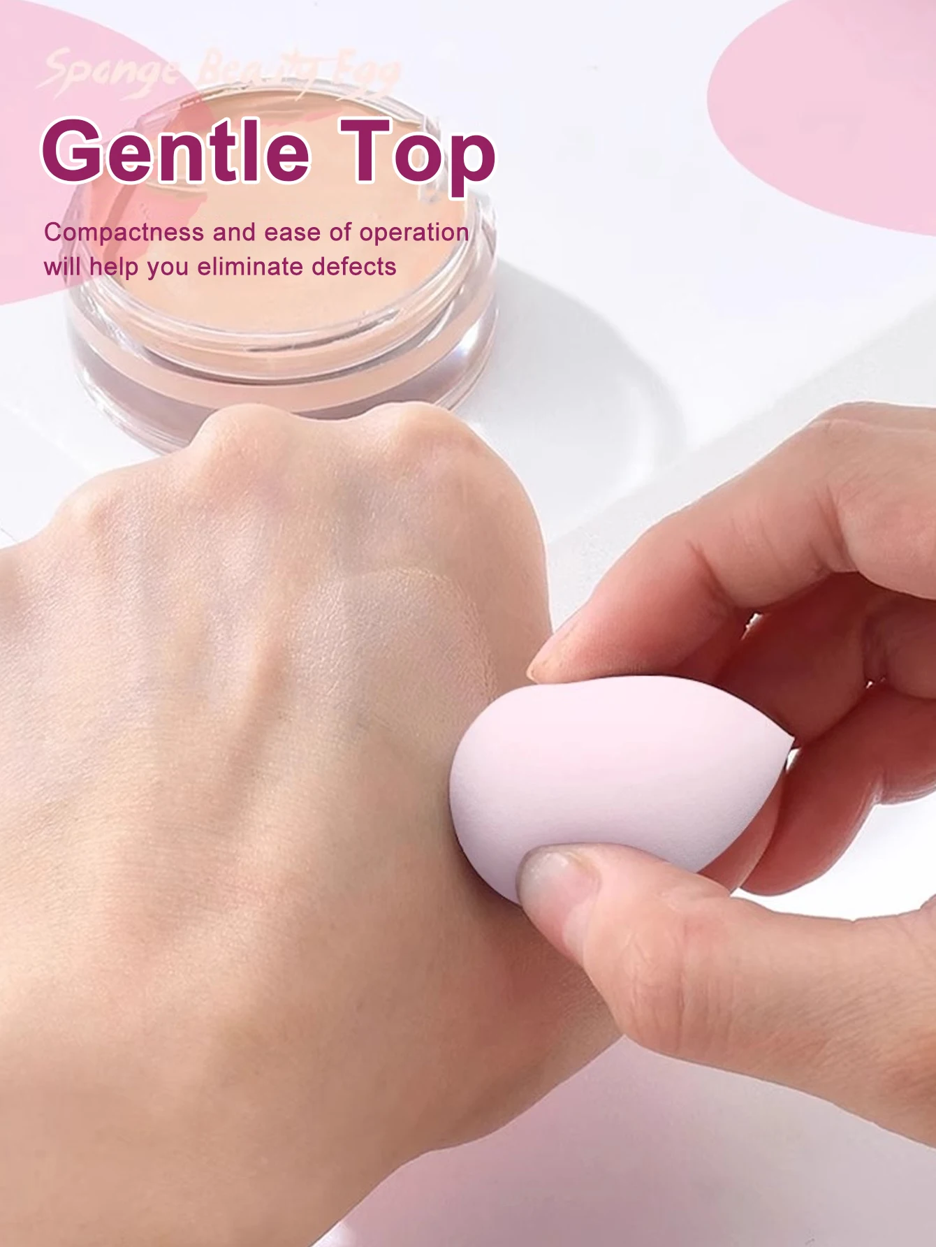 Gąbki do makijażu, miękkie i niechłonące, do stosowania na sucho i na mokro, mini blender do podkładu w płynie i pudrze, 14 sztuk/puszka