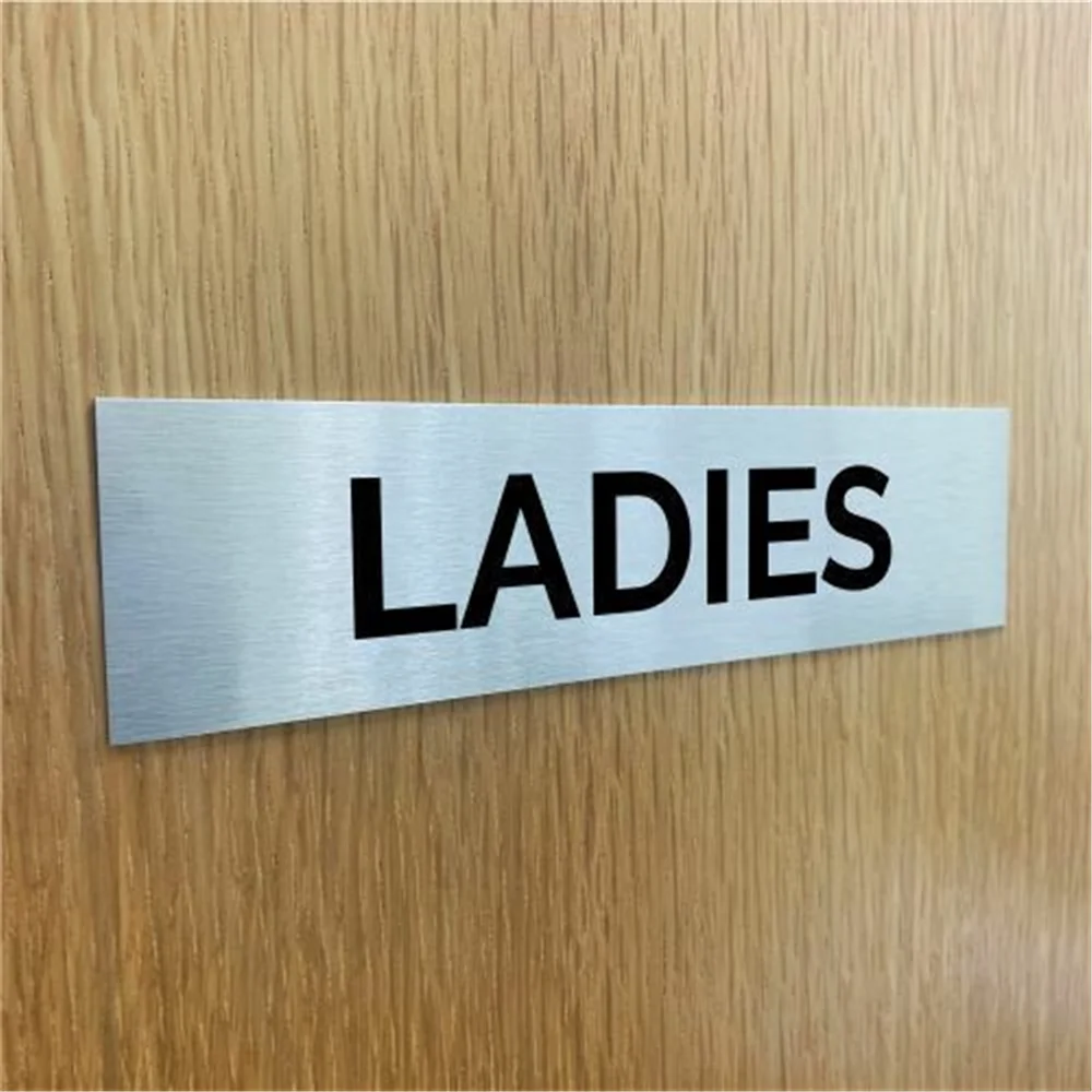 Silver Aluminium Office Department Names Sign 200mm X 75mm Self Adhesive Office Business Buliding Plaque for Different Deparment