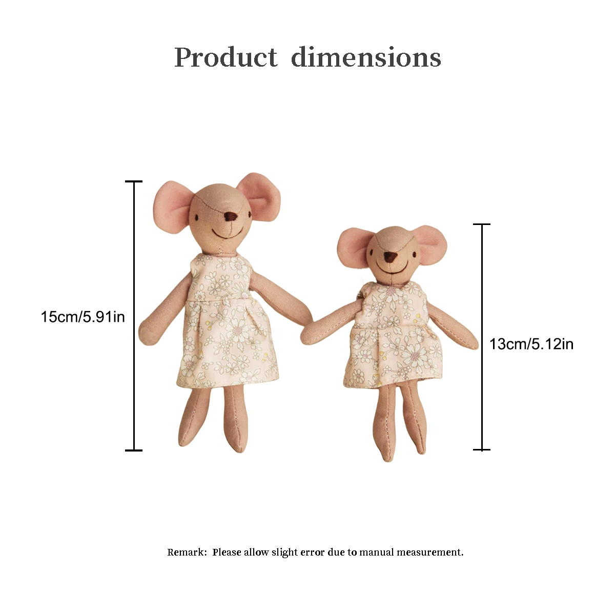 H13/15Cm Fabric Mice Are Suitable for Miniature Home Decorations