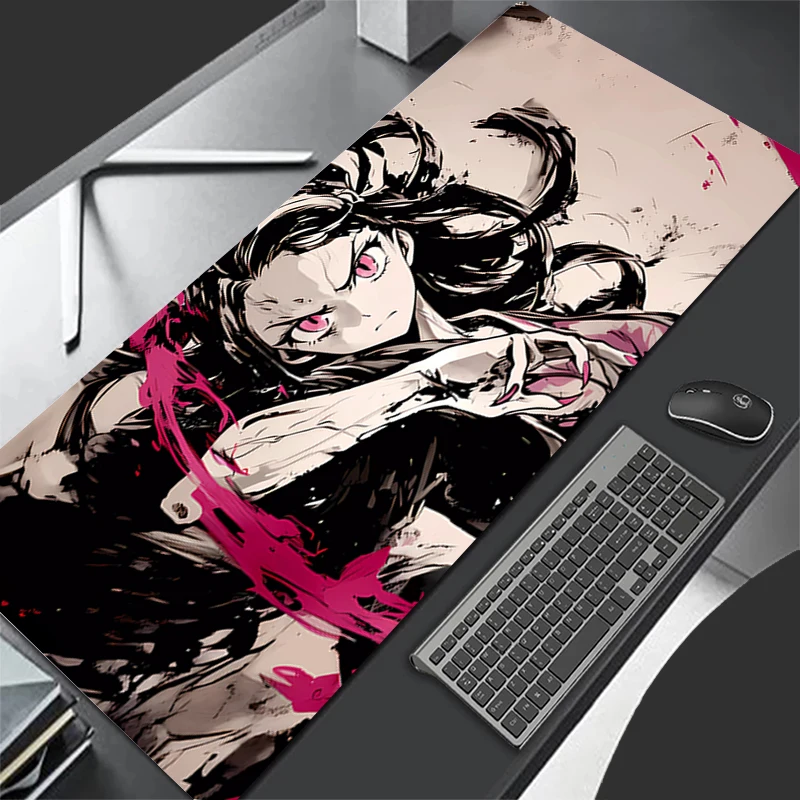 Mousepad Computer Gaming Accessories Keyboard Pad Office PC Rubber HD Mouse Pad Decoracion Desk D-demon Slayer Nezuko Mouse Mat