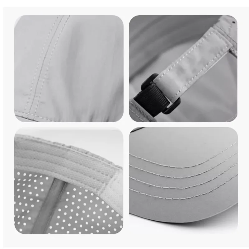 Großformatige Sommer-Baseballkappe für Herren, Outdoor-Baumwoll-Mesh-Kappe, Schnelltrocknende Snapback-Mütze XL, Unisex-Baseballkappe für Erwachsene – Detail 6